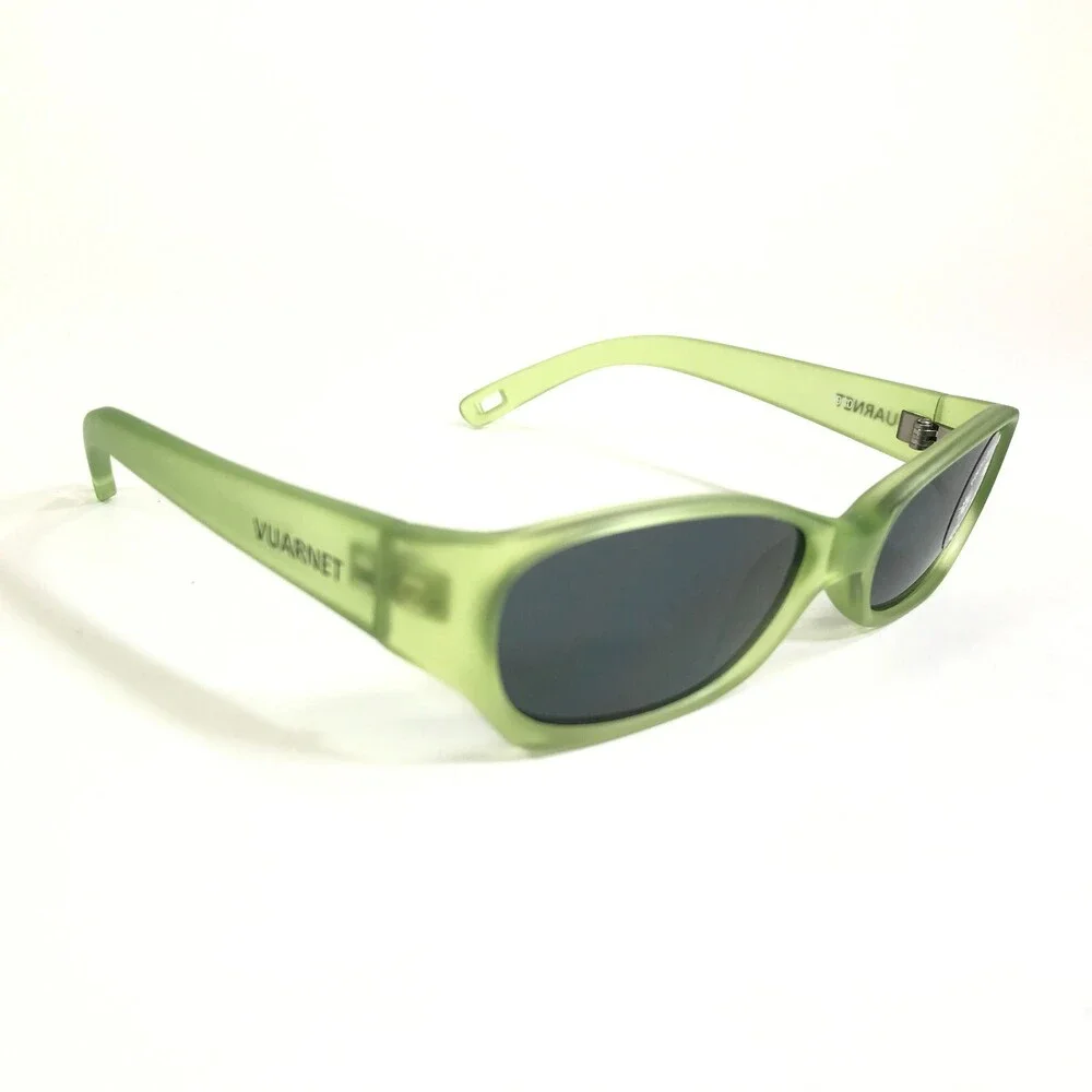 Vuarnet Kids Sunglasses B900 Matte Clear Green Frames with Blue Lenses